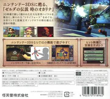 Zelda no Densetsu - Toki no Ocarina 3D (Japan) (Rev 1) box cover back